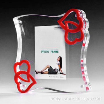 Clear Rectangle Acrylic Sheet Photo Frame, Elegant Design